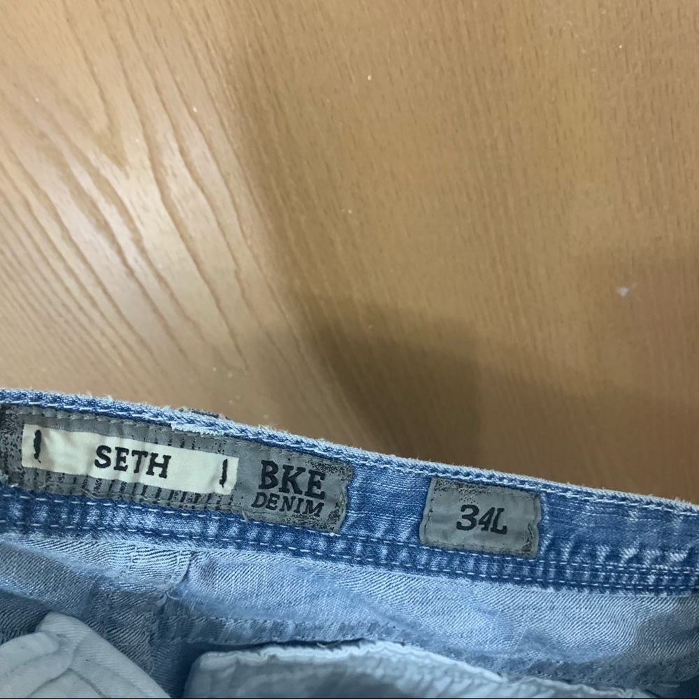 BKE Buckle Seth Straight Jeans Men Blue Light Wash - Picture 6 of 6